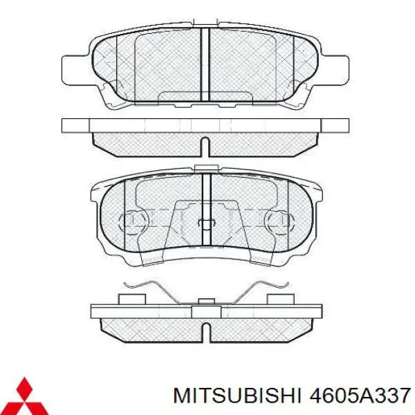Задні гальмівні колодки 4605A337 Mitsubishi