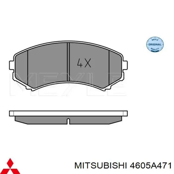 4605A471 Mitsubishi колодки гальмівні передні, дискові