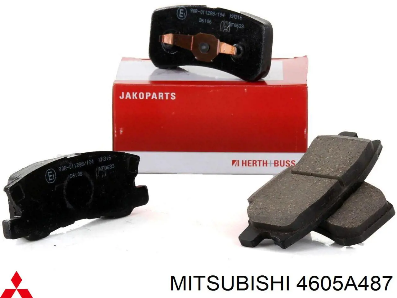 Задні гальмівні колодки 4605A487 Mitsubishi