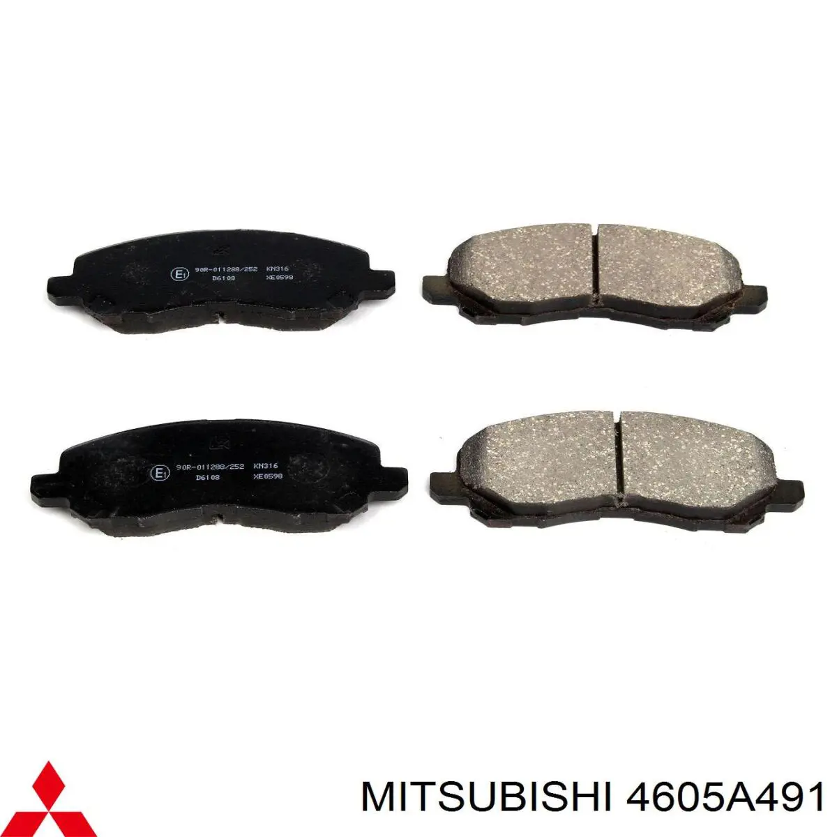 Передні тормозні колодки 4605A491 Mitsubishi