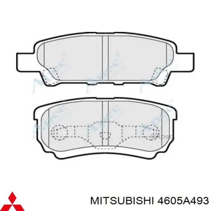 4605A493 Mitsubishi колодки гальмові задні, дискові