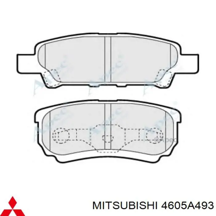 Задні гальмівні колодки 4605A493 Mitsubishi