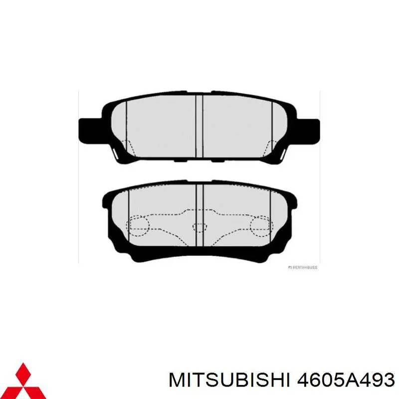 Задні гальмівні колодки 4605A493 Mitsubishi