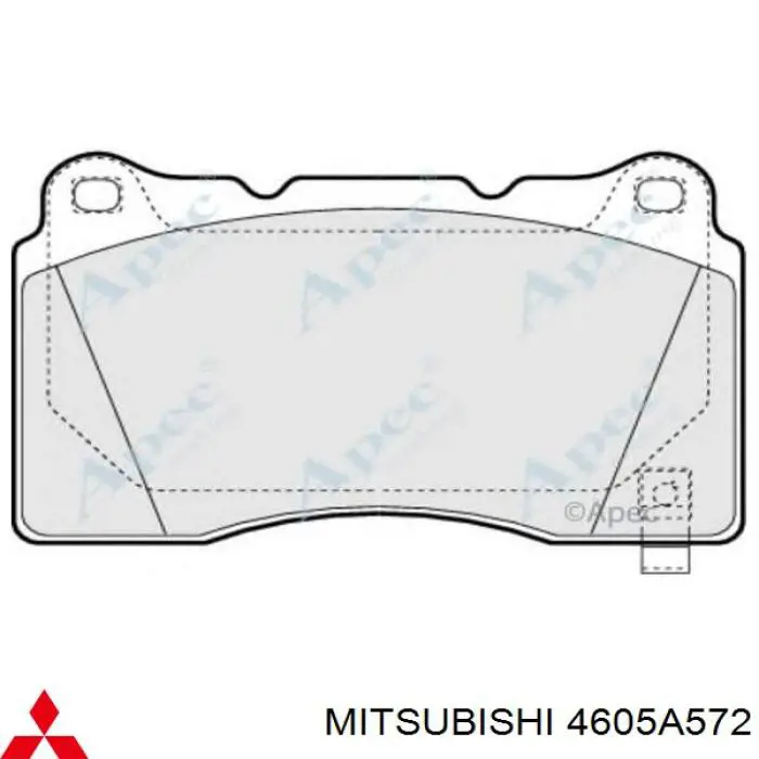 Гальмівні колодки Mitsubishi 4605A572 ціна, від 63.10 USD