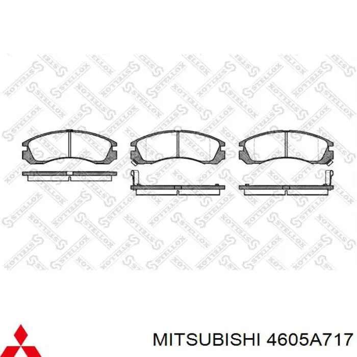 Купити 4605A717 Mitsubishi Колодки гальмівні передні, дискові