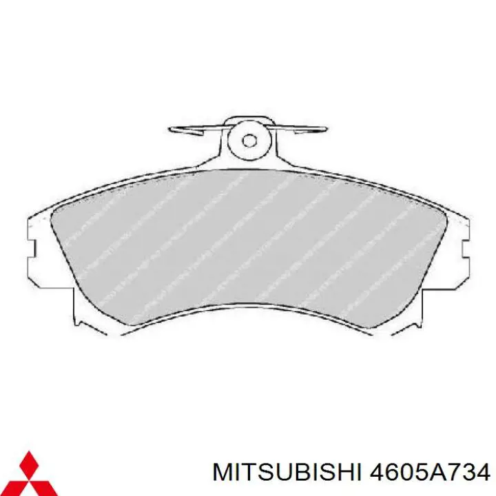 Передні тормозні колодки 4605A734 Mitsubishi