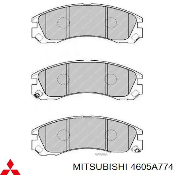 Купити 4605A774 Mitsubishi Колодки гальмівні передні, дискові