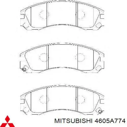 Передні тормозні колодки 4605A774 Mitsubishi