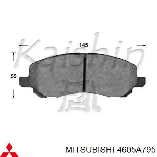 4605A795 Mitsubishi колодки гальмівні передні, дискові