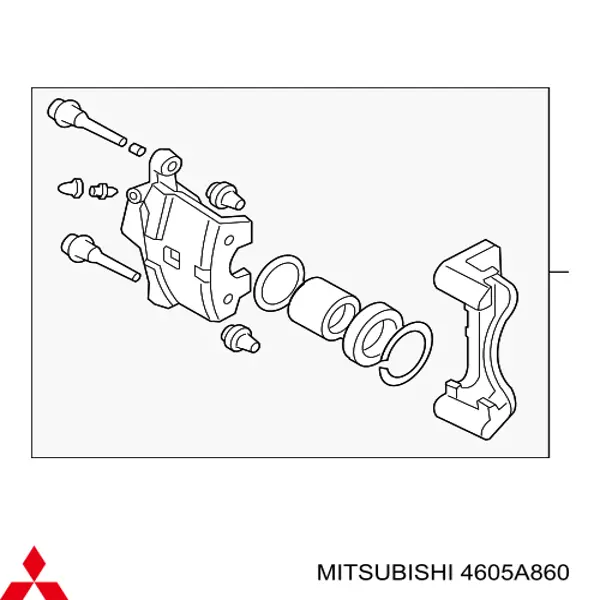 4605A860 Mitsubishi Супорт гальмівний передній правий