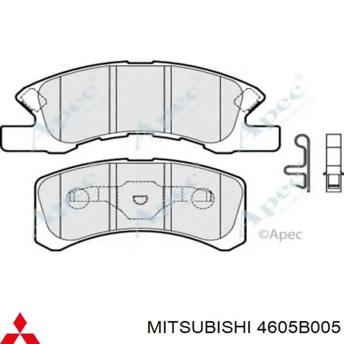 4605B005 Mitsubishi колодки гальмівні передні, дискові