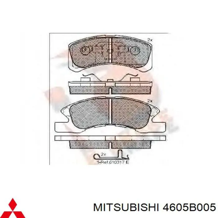 Купити 4605B005 Mitsubishi Колодки гальмівні передні, дискові