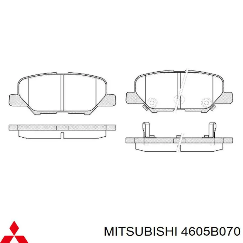 Купити 4605B070 Mitsubishi Задні колодки