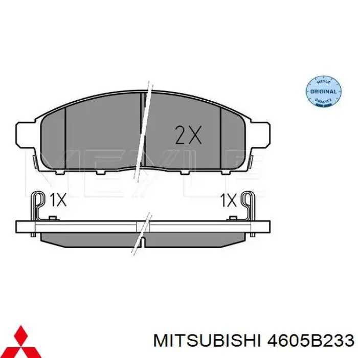 4605B233 Mitsubishi Передні гальмівні колодки