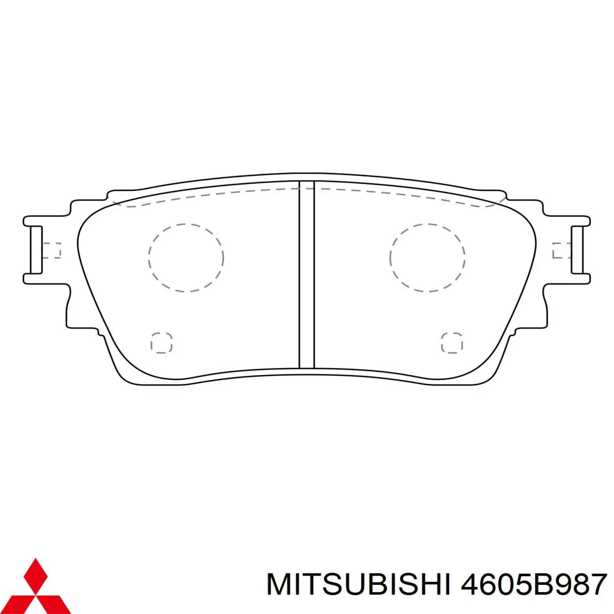 4605B987 Mitsubishi колодки гальмові задні, дискові