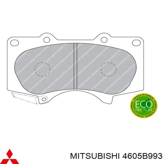 4605B993 Mitsubishi колодки гальмівні передні, дискові