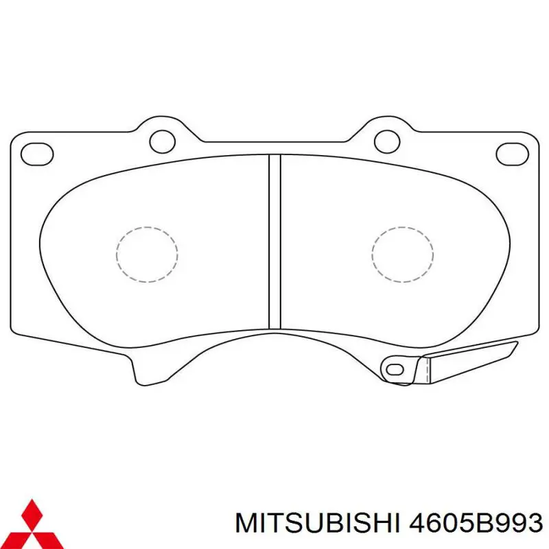Гальмівні колодки Mitsubishi 4605B993 ціна, від 35.24 USD