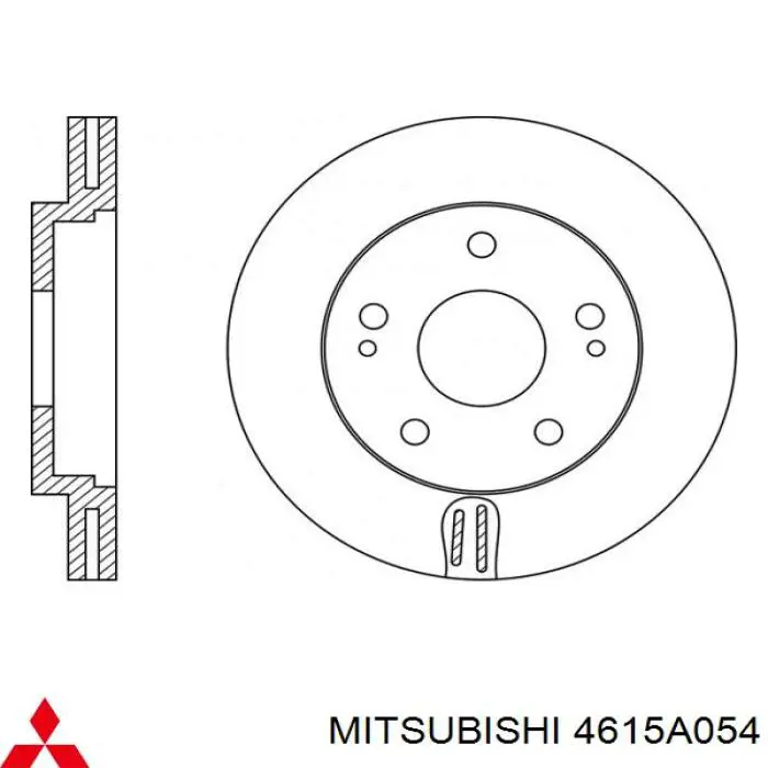 Диск гальмівний передній Mitsubishi 4615A054