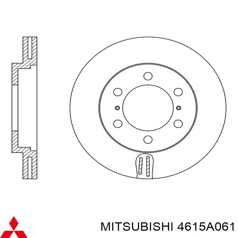 Диск гальмівний передній Mitsubishi 4615A061