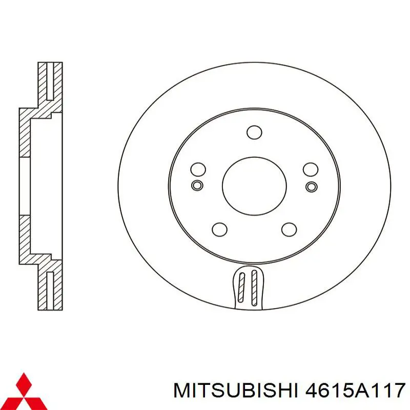Диск гальмівний передній Mitsubishi 4615A117
