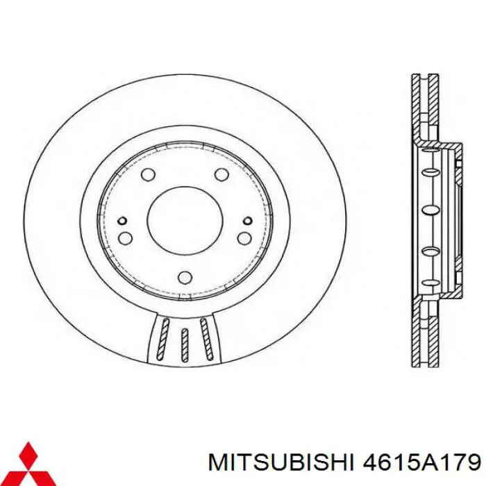 Диск гальмівний передній Mitsubishi 4615A179