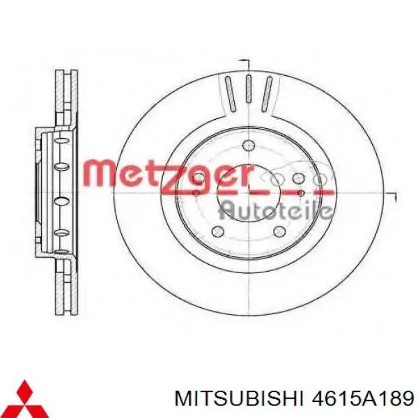 Диск гальмівний передній 4615A189 Mitsubishi