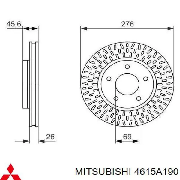 Купити 4615A190 Mitsubishi Ротор гальмівний