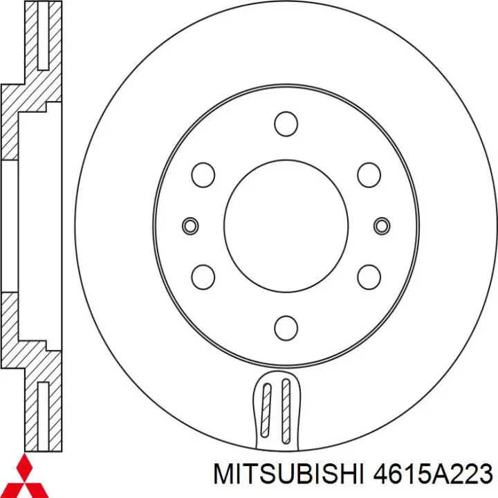 Диск переднього гальма Mitsubishi 4615A223 ціна, від 93.56 USD
