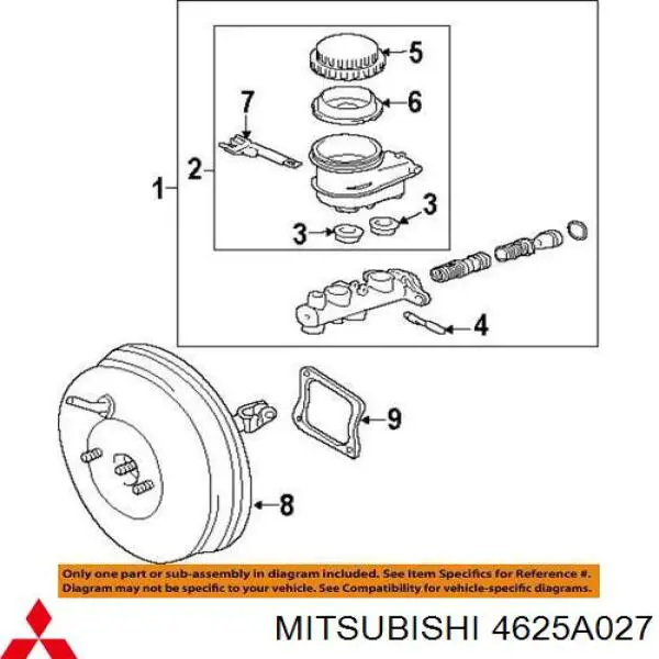 Циліндр гальмівний, головний 4625A027 Mitsubishi