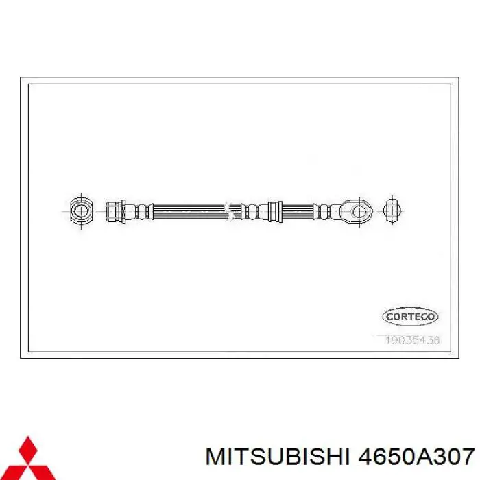 Шланг гальмівний задній Mitsubishi 4650A307 ціна, від 12.57 USD