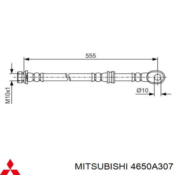 Купити 4650A307 Mitsubishi Шланг гальмівний задній