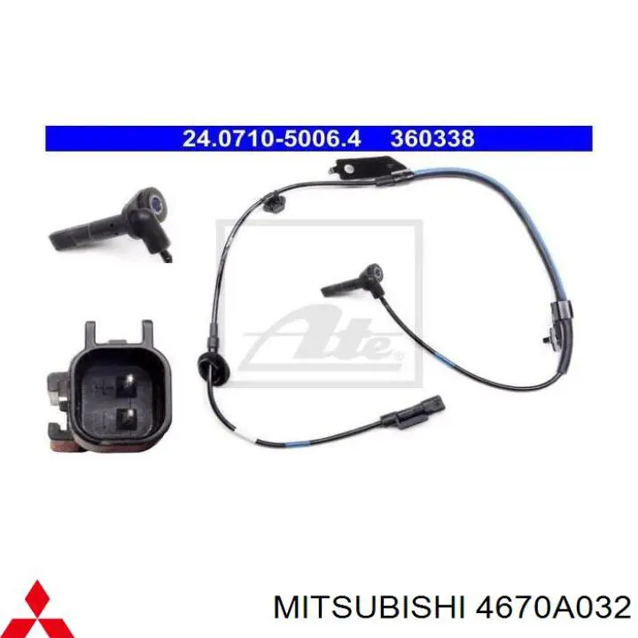 Датчик антиблокувальної системи гальмування Mitsubishi 4670A032 ціна, від 17.57 USD