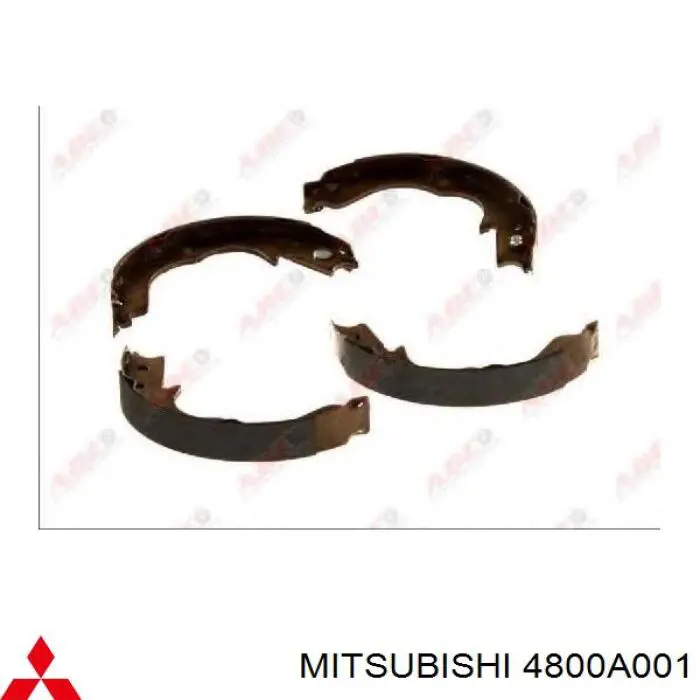 4800A001 Mitsubishi колодки ручника/стоянкового гальма