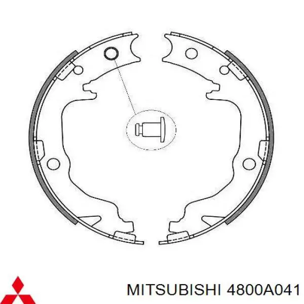 4800A041 Mitsubishi колодки ручника/стоянкового гальма