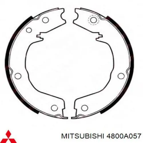 Колодки гальмові задні, барабанні 4800A057 Mitsubishi