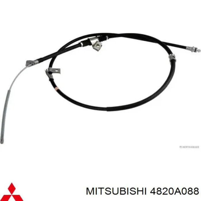 Трос ручного гальма задній, правий Mitsubishi 4820A088 ціна, від 33.38 USD