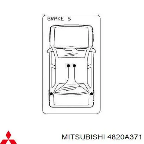 Трос стоянкового гальма задній лівий Mitsubishi 4820A371 ціна, від 34.72 USD