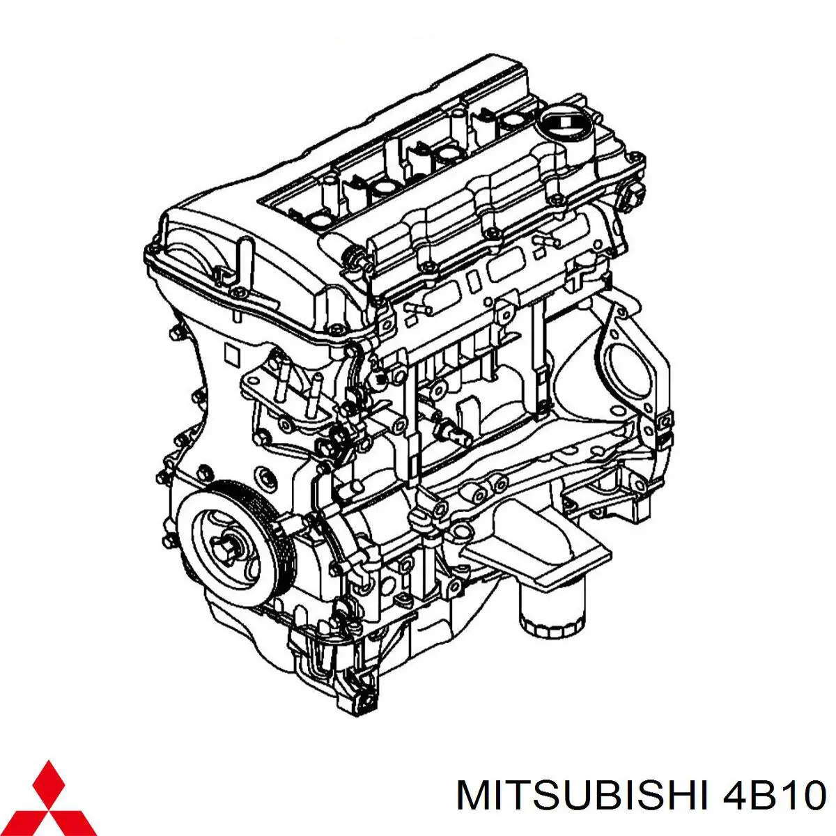 4B10 Mitsubishi Мотор в зборі