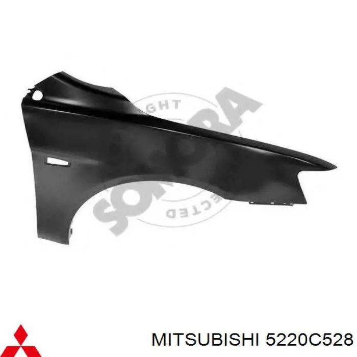 Крило переднє праве 5220C528 Mitsubishi