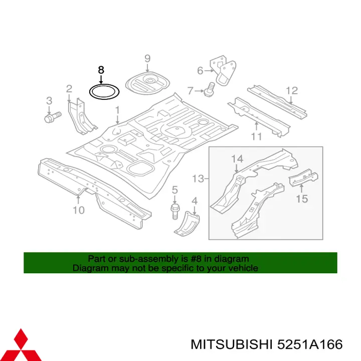  Mitsubishi 5251A166 ціна, від 6.33 USD
