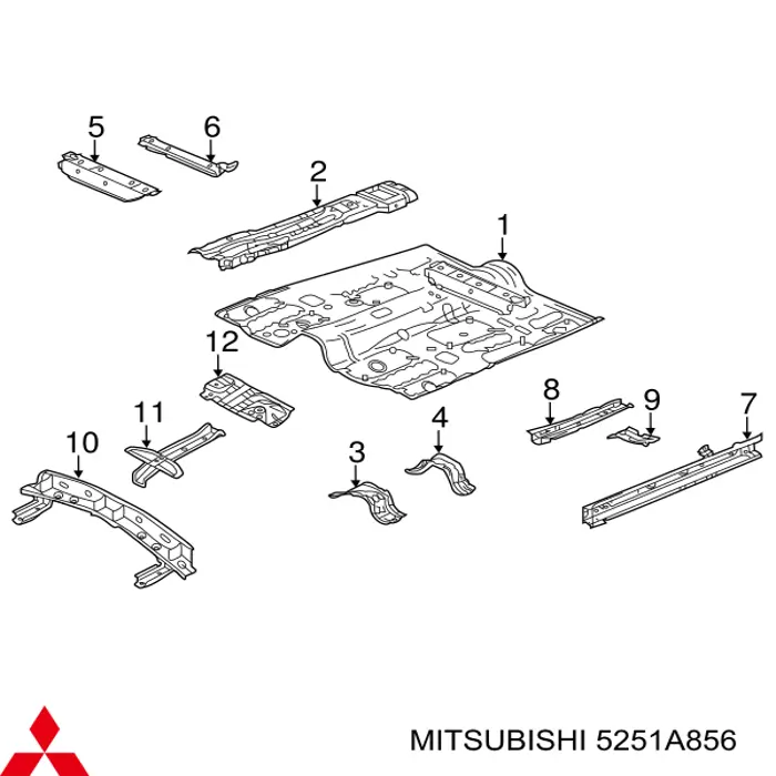 5251A856 Mitsubishi Підлога кузова