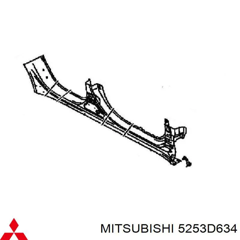 Поріг зовнішній правий 5253D634 Mitsubishi