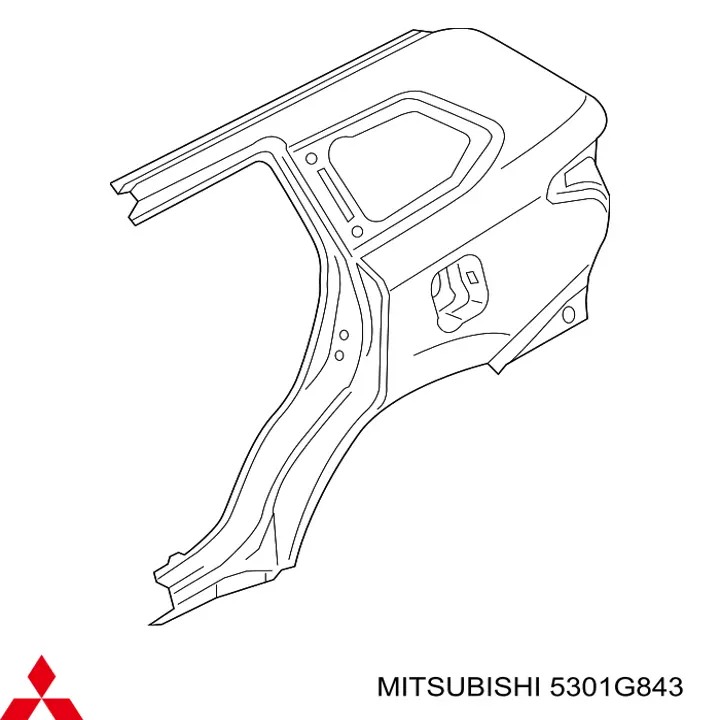 Крило заднє Mitsubishi 5301G843 ціна, від 321.67 USD