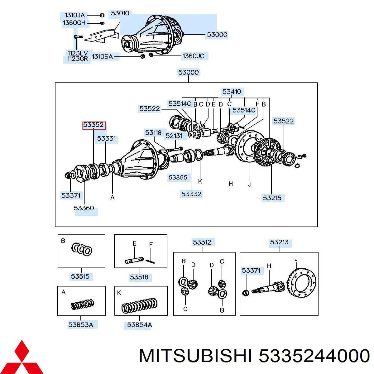 5335244000 Mitsubishi сальник хвостовика редуктора заднього моста