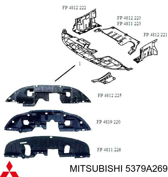 5379A269 Mitsubishi захист двигуна передній