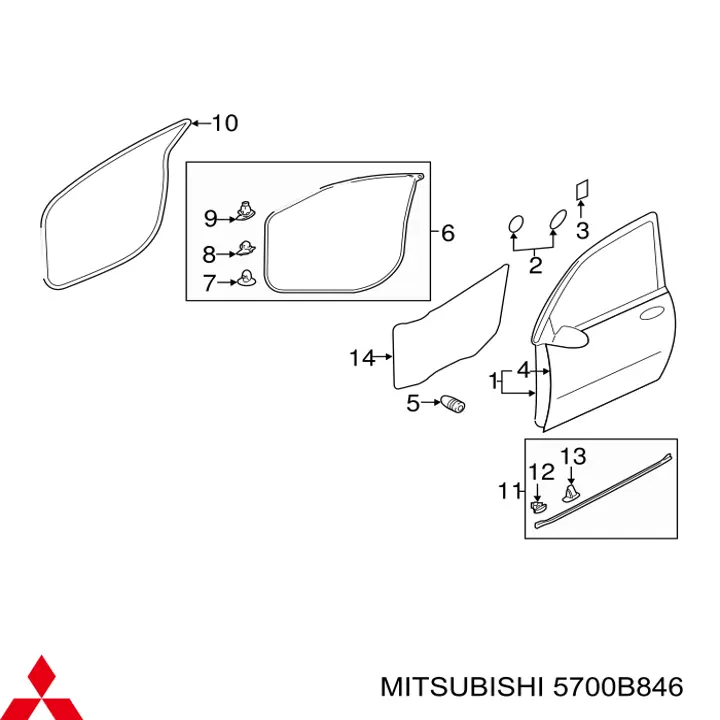  Двері передні, праві Mitsubishi Outlander 