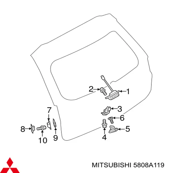 5808A119 Mitsubishi Замок п'ятих дверей