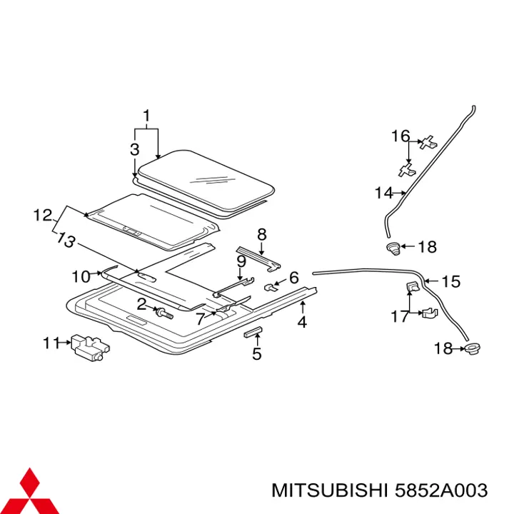  Mitsubishi 5852A003 ціна, від 59.99 USD