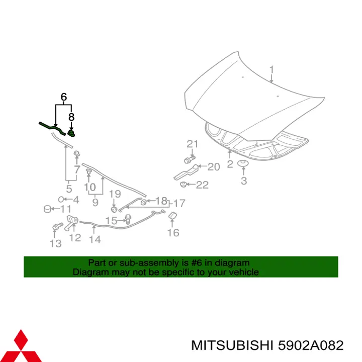  Mitsubishi 5902A082 ціна, від 19.00 USD