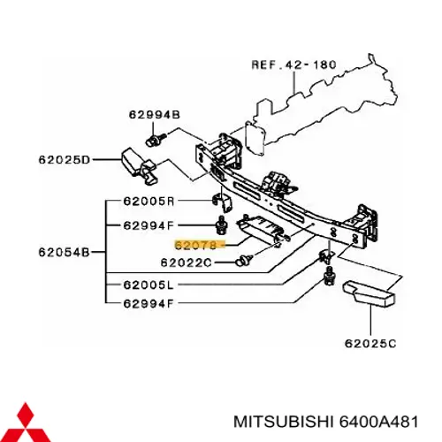 Фартух, дефлектор переднього бампера Mitsubishi 6400A481 ціна, від 16.47 USD